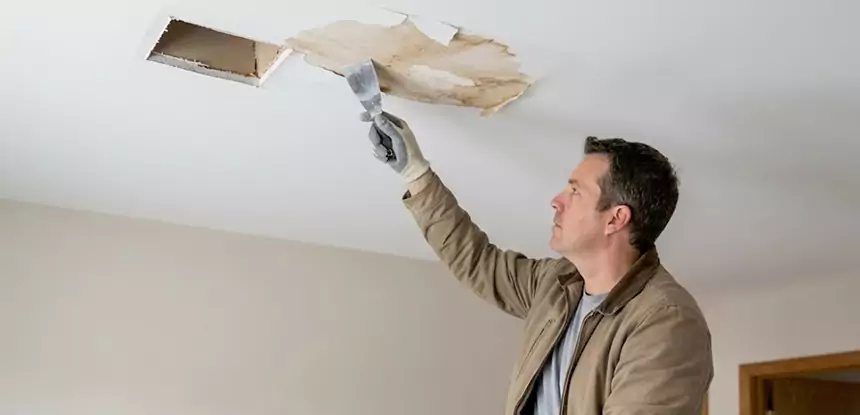 Dry Ceiling After Water Leak in Tate