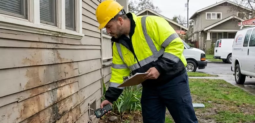 Water Damage Exterior Wall Tate